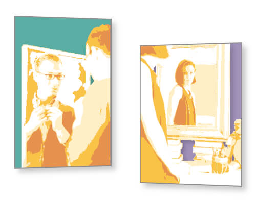 Frau und Mann und sexuelle Identität